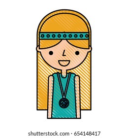 woman hippie lifestyle character