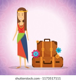 woman hippie lifestyle characters
