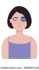 woman hit in the eye