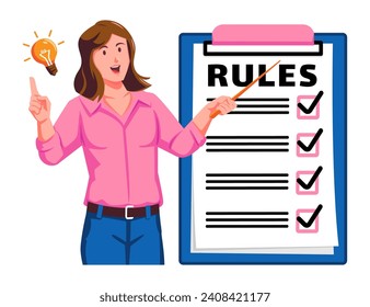 A Woman holding clipboard with checklist