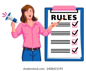A Woman holding clipboard with checklist