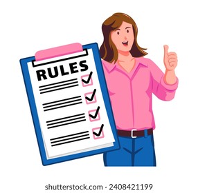 A Woman holding clipboard with checklist