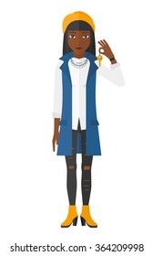 Woman holding keys.