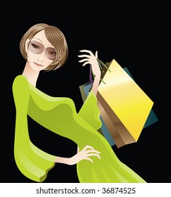 Woman holding shopping bags