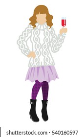 Woman holding wine glass
