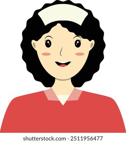 Woman Hospital Staff Character in Flat Design Concept. Vector Illustration Isolated on White Background