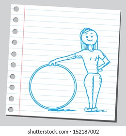 Woman with hula hoop
