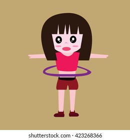 Woman with hula hoop