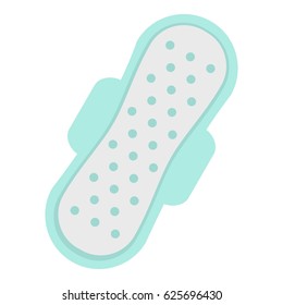 Woman Hygiene Protection, Sanitary Towel Icon Flat Isolated On White Background Vector Illustration