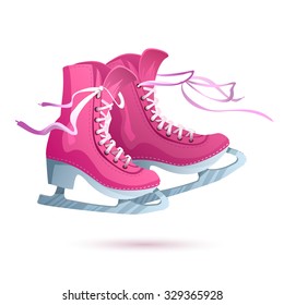 Woman Ice skates vector