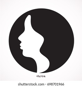 Woman Icon a circle
