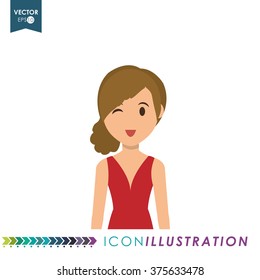 woman icon design 