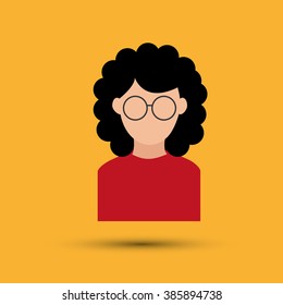 Woman icon design 