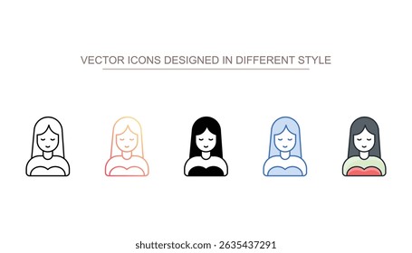 Woman icon design with white background stock illustration