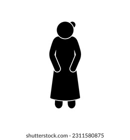 Woman Icon, Female, Lady. Ladies Symbol.