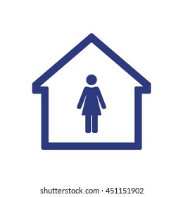 Woman Icon. Flat design.