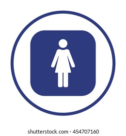 Woman Icon. Flat design.