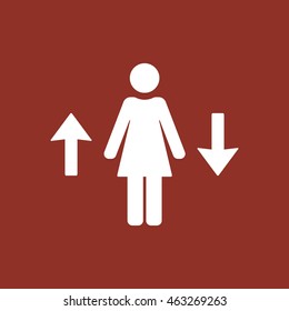 Woman Icon. Flat design.