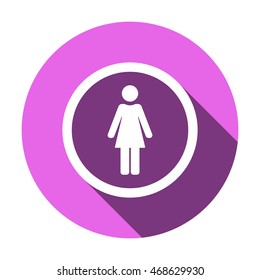 Woman Icon. Flat design.