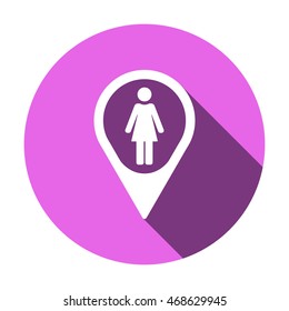 Woman Icon. Flat design.