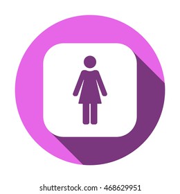 Woman Icon. Flat design.