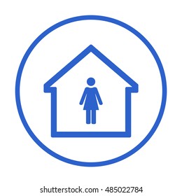 Woman Icon. Flat design.