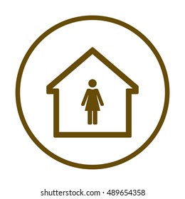 Woman Icon. Flat design.