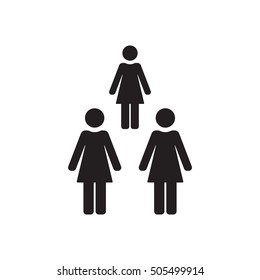 Woman Icon. Flat design.