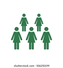 Woman Icon. Flat design.