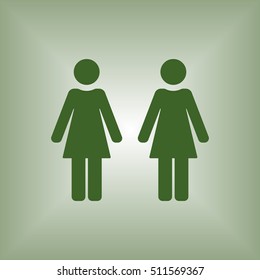 Woman Icon. Flat design.