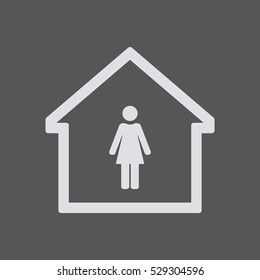 Woman Icon. Flat design.