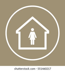 Woman Icon. Flat design.