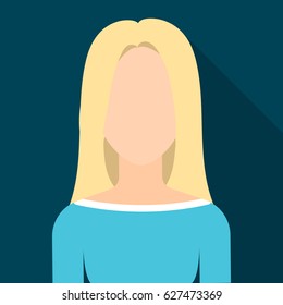 Woman icon flat. Single avatar,peaople icon from the big avatar flat.