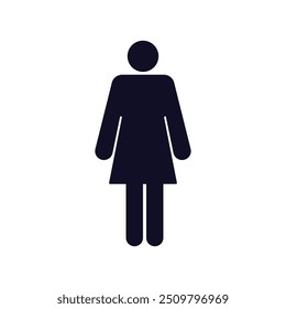  woman icon.  girl icon or badge