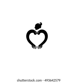 Woman icon. graphic, symbol, logo, vector.

