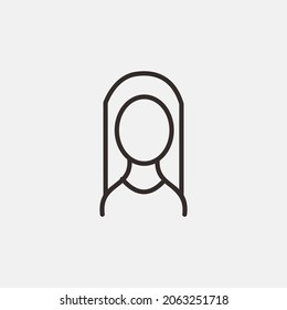 woman icon illustration isolated vector sign symbol