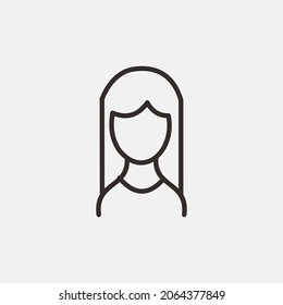 woman icon illustration isolated vector sign symbol