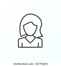 Woman icon illustration isolated vector sign symbol