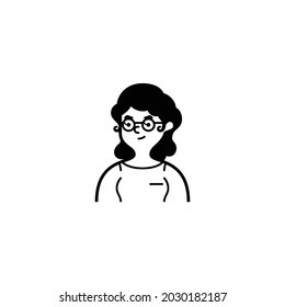 Woman Icon Isolated On White Background