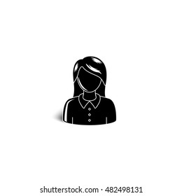 Woman Icon - Isolated On White Background. Vector Illustration, Graphic Design. For Web, Websites, Print. Business Concept