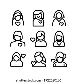 woman icon or logo isolated sign symbol vector illustration - Collection of high quality black style vector icons
