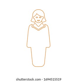 Woman icon outline, female, girl, business lady