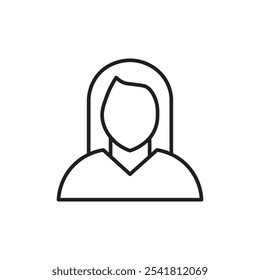 Woman icon Outline vector for web ui