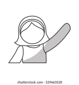 woman icon over white background. pictogram design. vector illustration