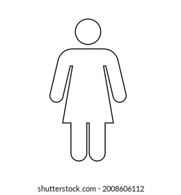 Woman icon People in motion active lifestyle sign