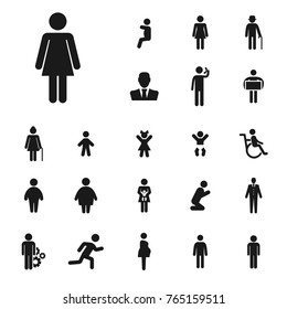 woman icon, people vector collection.