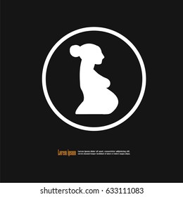 woman icon. Pregnant woman. vector illustration.