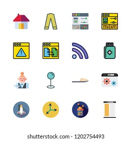 woman icon set. vector set about house, slipper, medicine and startup icons set.