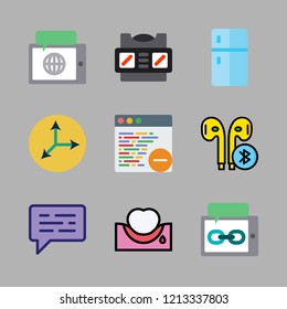 woman icon set. vector set about browser, tooth, fridge and move icons set.