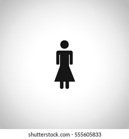 woman icon. sign design. gray gradient background